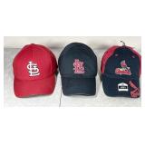 3 STL Cardinals baseball caps--one is NWT