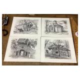 4 signed Roscoe Misselhorn prints