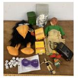 Plush toys, doll, camera, etc.