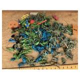 Plastic army men and accessories