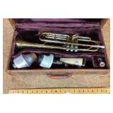 E.K. Blessing Super Artist trumpet with 3 mutes