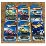 6 Hot Wheels cars