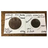 2 Shipwreck (?) coins