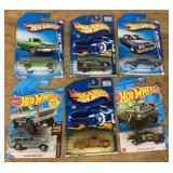 6 Hot Wheels cars