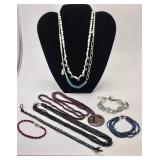 Bead, gemstone & pearl necklaces and bracelets