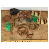 Collection of military playset plastic toys