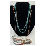 2 Silpada turquoise & gemstone long necklaces