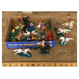 Collection of plastic cowboy & Indiuan toys