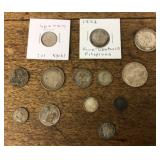 Collection of silver foreign coins