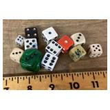 12 assorted dice