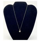 14k gold and diamond dainty LOVE necklace