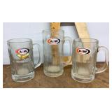 3 A&W Root Beer mugs