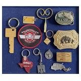 Belt buckles and keychains