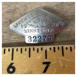 1930 Minnesota Licensed Chauffeur badge