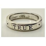 Sterling silver "True Love Waits" ring