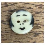Stenciled china button