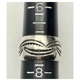 Unmarked sterling silver ring