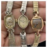 Three 14k gold ladies