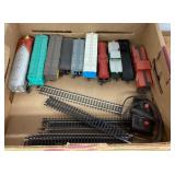 Flat of train cars and track --HO scale?