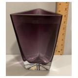 Heavy purple Polish glass vase