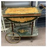 Drop leaf tea cart