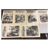Antique 1870s-80s Police Gazette magazines