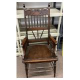 Antique wood armchair