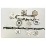 2 sterling silver charm bracelets