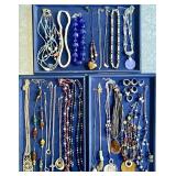 Costume jewelry necklaces and rings