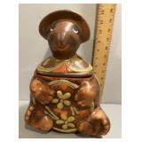 "Happy Hippie" ceramic turtle cookie jar