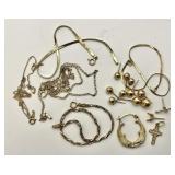 14k gold scrap jewelry --broken chains, etc.