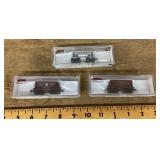 3 N scale model train cars
