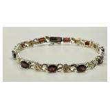 Gold over sterling silver tennis bracelet