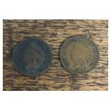 2 Indian Head cents