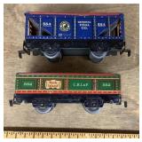 Pre-war tin plate coal hopper and gondola car