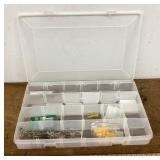 Plastic fishing organizer and contents
