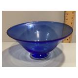 Cobalt blue glass bowl