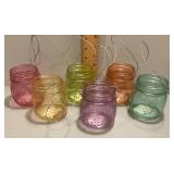 6 votive candle jars
