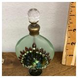 Jeweled peacock perfume bottle
