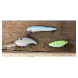 3 fishing lures