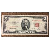 Red seal $2 US bank note