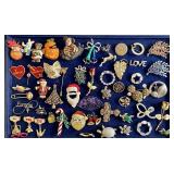 Costume jewelry brooches