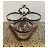 Glass condiment server
