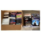 Collection of VHS tapes and DVDs