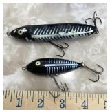 2 Heddon Spook lures