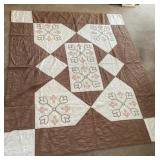 68x81 Hand embroidered quilt
