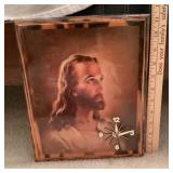 Vintage Jesus plaque wall clock