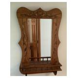 Wall mirror with shelf 22x34