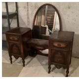 Antique vanaity with mirror 48 x 30 x 18