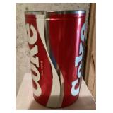 Coca-Cola metal trash can